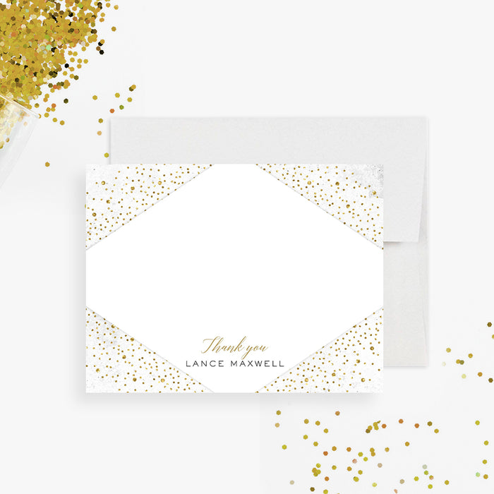 personalized thank you card elegant business stationery with custom name for corporate events client appreciation and professional use-front