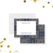Personalized thank you card with navy and gold geometric design, a modern note card perfect for professional gratitude.-front-back