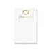 Personalized black and gold wedding notepad with elegant plate illustration