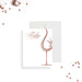 personalized wine glass thank you card with elegant custom name design-front