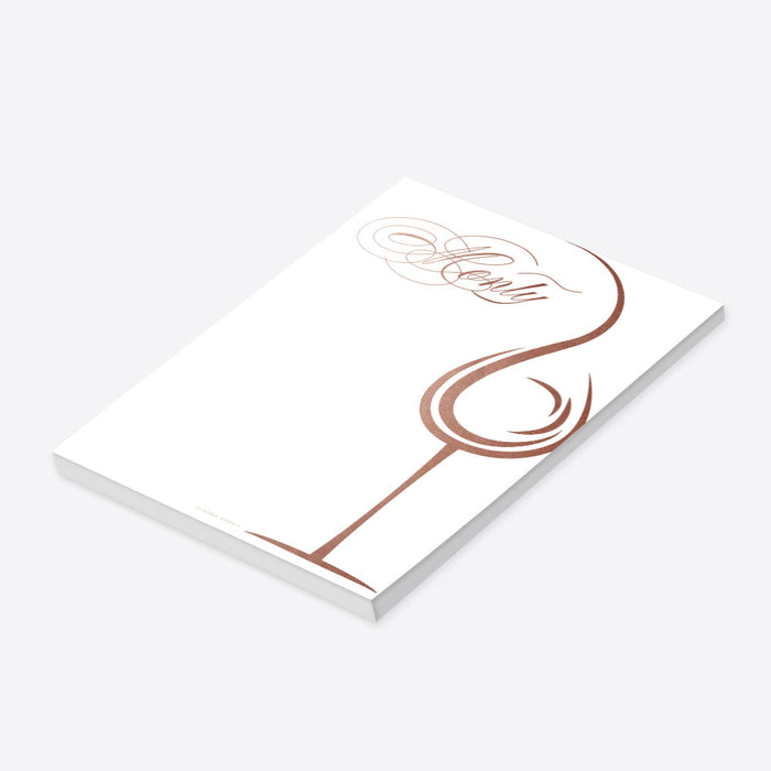 Winre Notepad Personalized Wine Glass Notepad Elegant Custom Gift