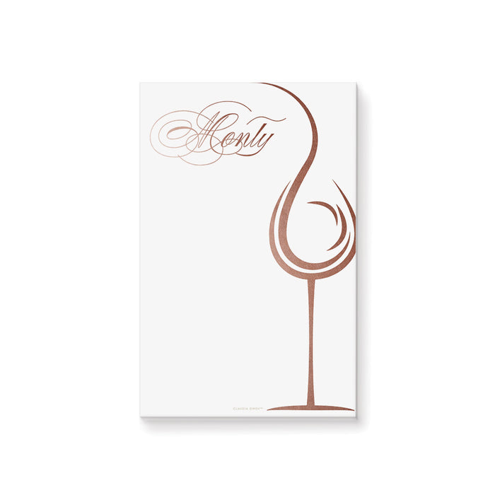 Winre Notepad Personalized Wine Glass Notepad Elegant Custom Gift