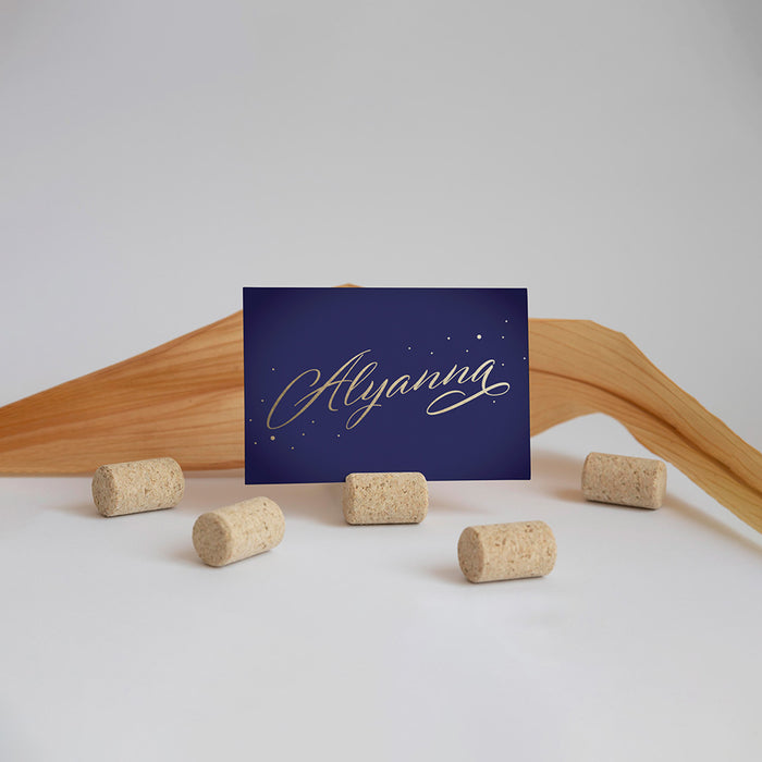 Elegant Prom Invitation in Navy Blue and Gold