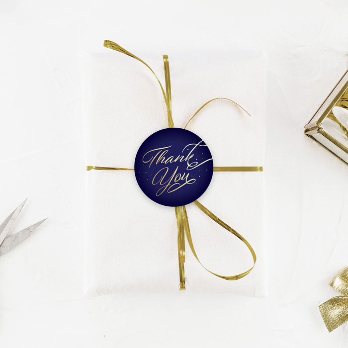 Elegant Prom Invitation in Navy Blue and Gold