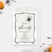 Elegant Halloween party invitation featuring a black spider on a textured cream background with stylish script text. Printable digital invite for spooky Halloween celebrations.