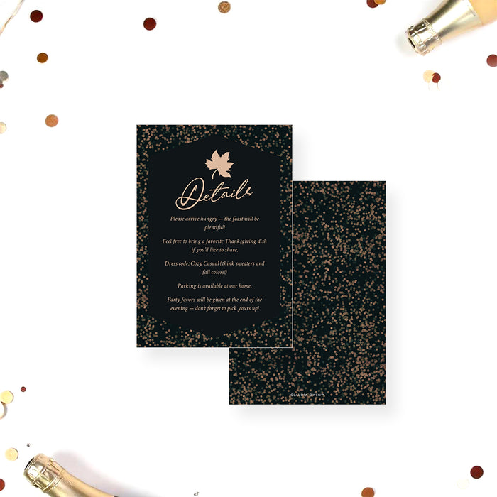 Elegant Thanksgiving Party Invitation Fall Dinner Invite