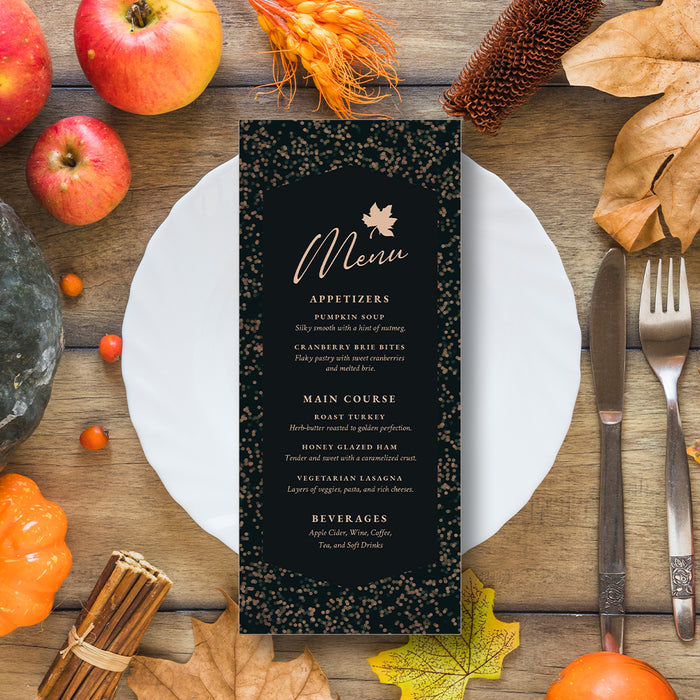 Elegant Thanksgiving Party Invitation Fall Dinner Invite