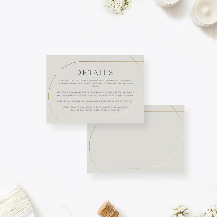 Elegant Gold Arch Wedding Invitation Card in Neutral Tones, Minimalist Chic Wedding Invites