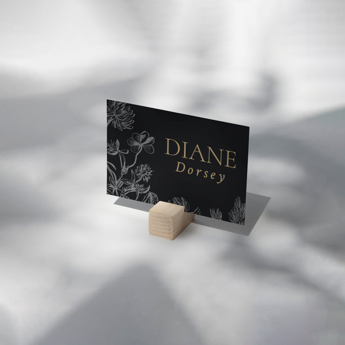 Black Gold Wedding Invitation Vintage Floral Design