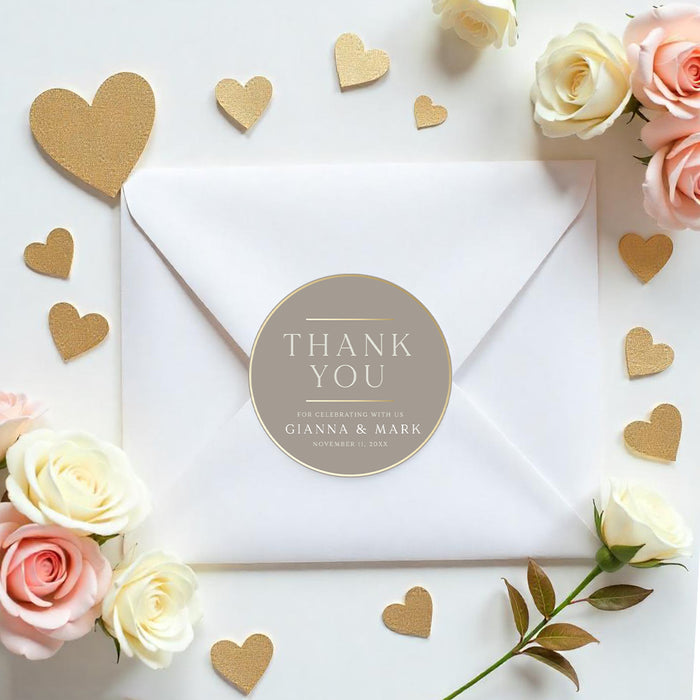 Elegant Modern Monogram Wedding Invitation