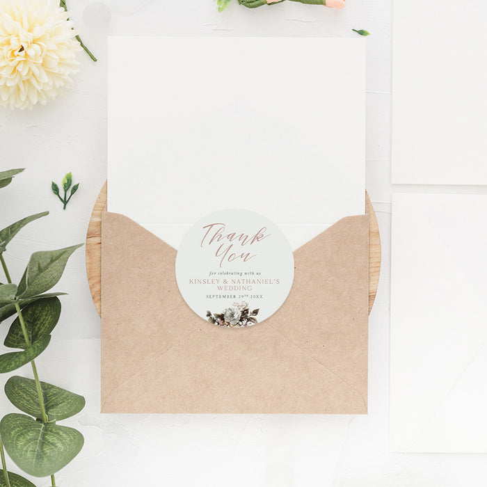 Vintage Floral Wedding Invitation Elegant Arch Design