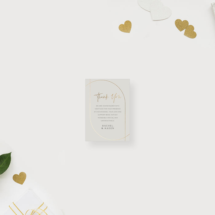 Elegant Gold Arch Wedding Invitation Card in Neutral Tones, Minimalist Chic Wedding Invites