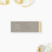 Modern monogram wedding ticket invitation in cream with gold circle design