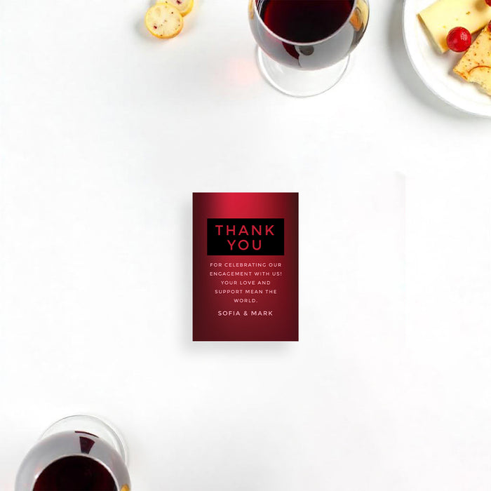 Wine and Dine Engagement Party Invitation Dinner Theme Card