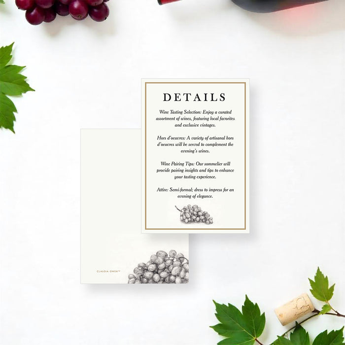 Wine and Dine Party Invitation Elegant Wine Tasting Event Card