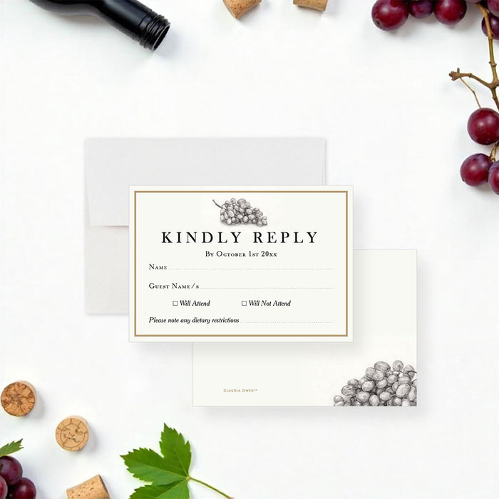 Wine and Dine Party Invitation Elegant Wine Tasting Event Card