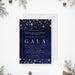 Elegant winter gala invitation with a snowflake design, perfect for any winter event.-front