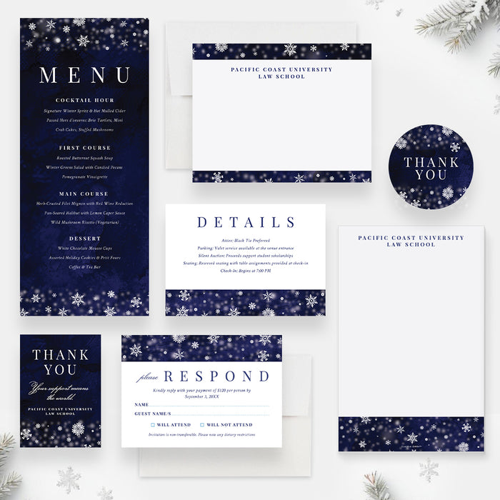 Winter Wonderland Gala Invitation Corporate Holiday Party Design