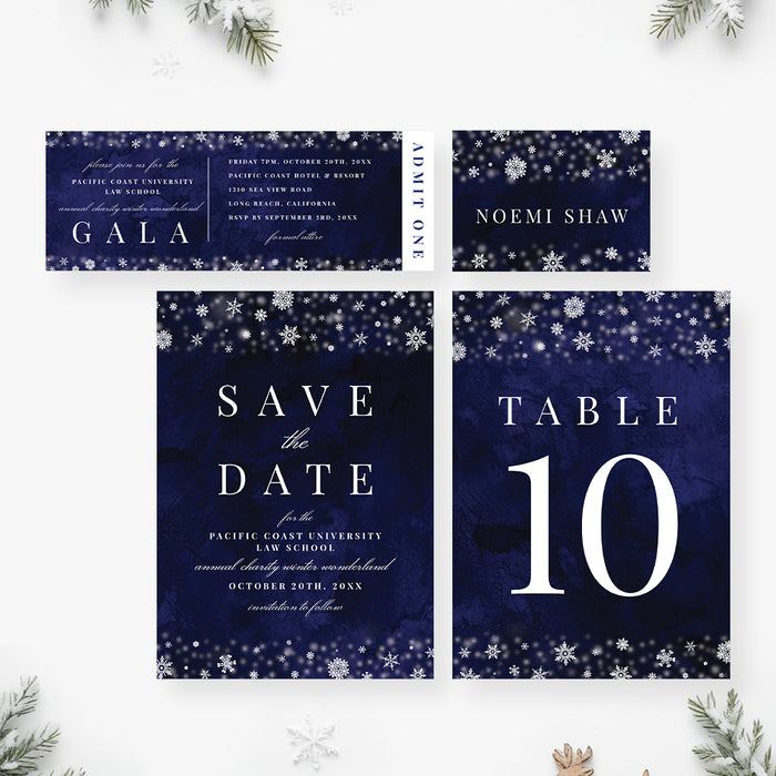 Winter Wonderland Gala Invitation Corporate Holiday Party Design