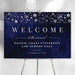 Winter gala welcome sign featuring an elegant snowflake design, perfect for guiding guests and enhancing seasonal event décor.