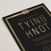 Engagement invitation close-up with revised gold color