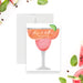 Modern engagement party invitation featuring a margarita drink and lime illustration-front