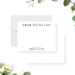 Personalized romantic wedding thank you card with “From Yes to I Do” text-front-back
