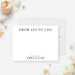 Personalized romantic wedding thank you card with “From Yes to I Do” text-front
