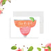 Engagement party save the date card featuring a margarita cocktail and lime design-front