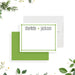 Personalized green thank you card minimalist custom name wedding stationery modern note card-front-back