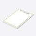 Personalized notepad with custom name and green border, clean writing pad for notes, lists, and everyday use-side