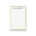 Personalized notepad with custom name and green border, clean writing pad for notes, lists, and everyday use