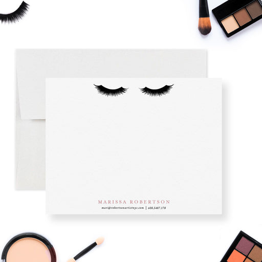 Eyelash design thank you card for lash technicians