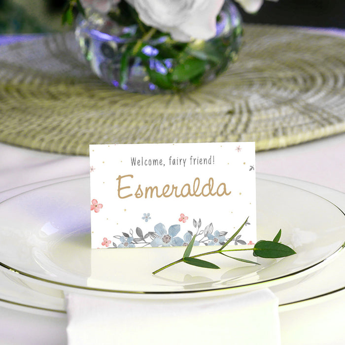 Fairy Birthday Invitation Girl Floral Fairy Party Invite