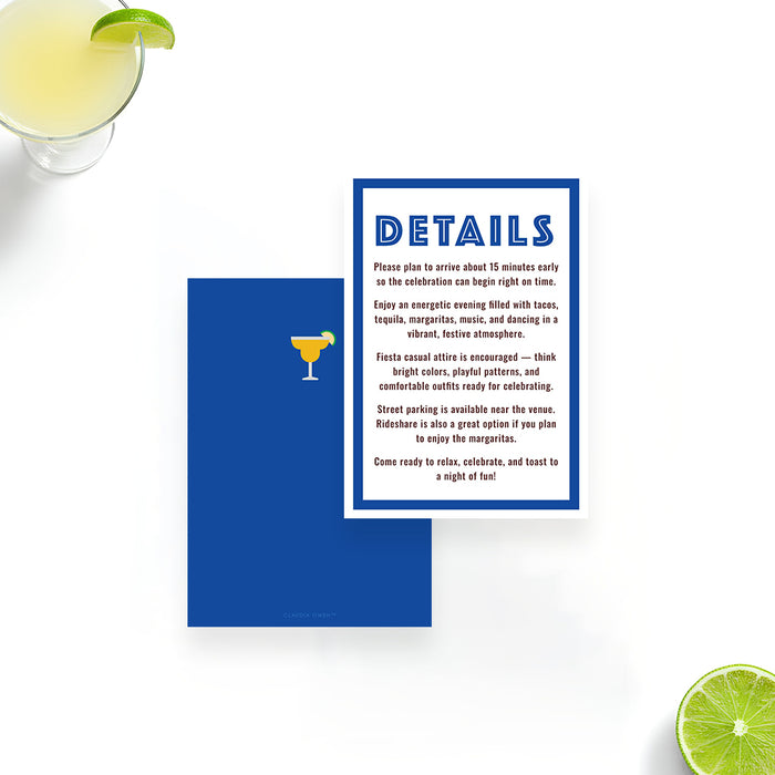 Personalized Fiesta Birthday Party Invitation with Margarita