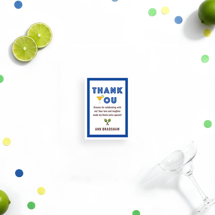Personalized Fiesta Birthday Party Invitation with Margarita