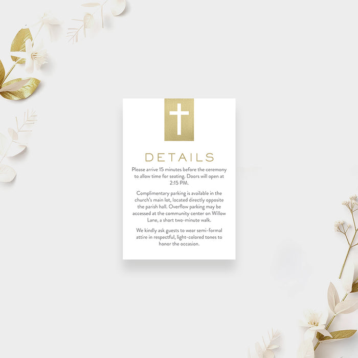 First Holy Communion Invitation Cross Design