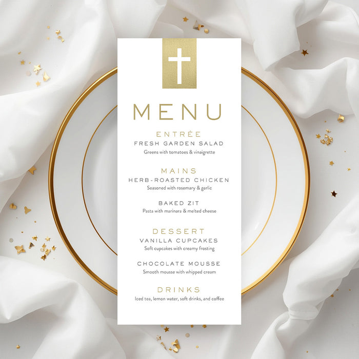 First Holy Communion Invitation Cross Design