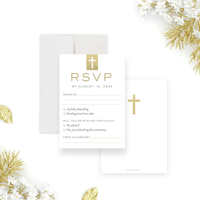 First Holy Communion Invitation Cross Design