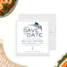 fishing birthday save the date card with marlin illustration, navy nautical details, hook icon, and editable birthday party wording-front