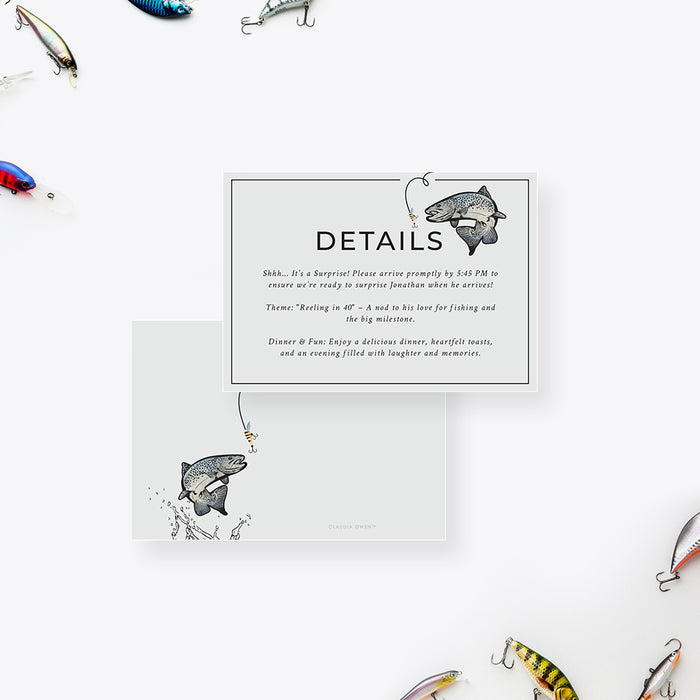 Fishing Themed Birthday Invitation for Men