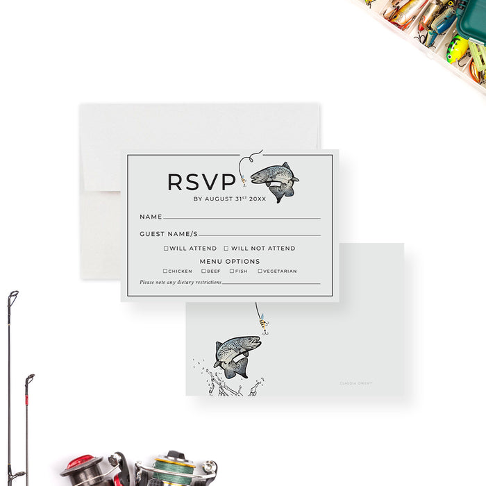 Fishing Themed Birthday Invitation for Men