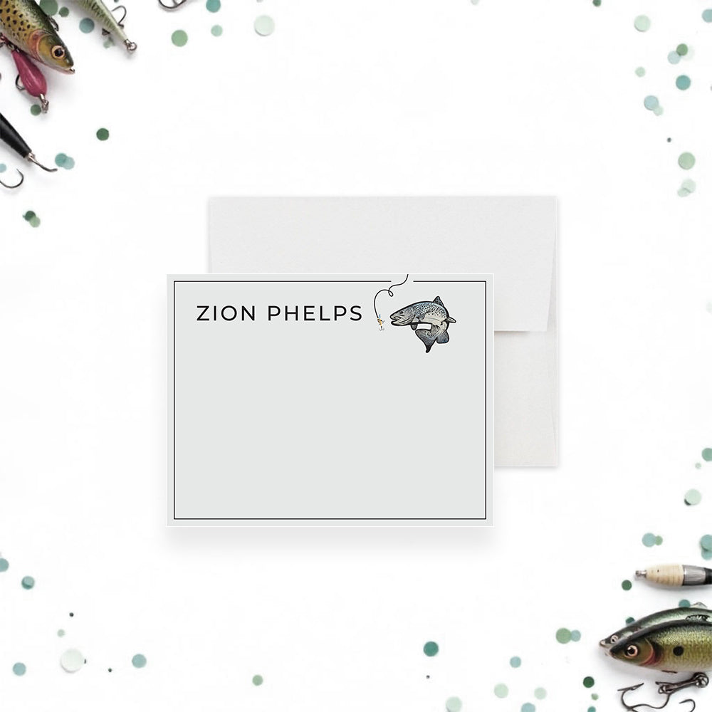 Personalized Fishing Thank You Card for Men