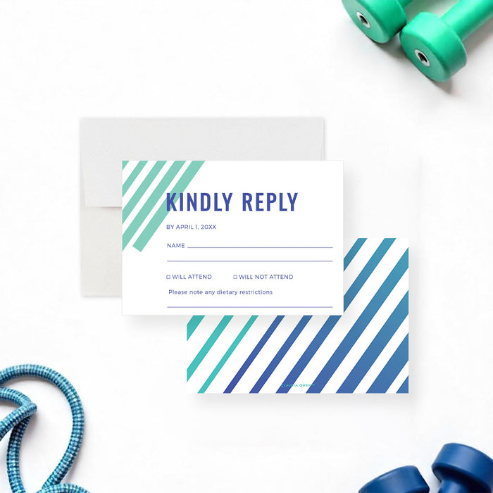 Fitness Party Birthday Invitation Workout Party Invite