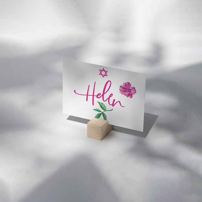 Floral Bat Mitzvah Invitation Pink Botanical Jewish Invite