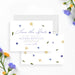 Save the date card featuring a soft pastel flower design, as a date reminder for birthdays, bridal, or garden parties. -front-back