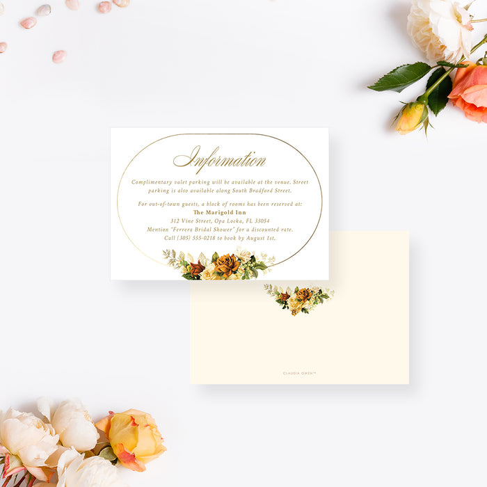 Floral Bridal Shower Invitation Elegant Vintage Arch Design