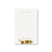 Personalized floral notepad with a gold frame design featuring vintage flower arrangements