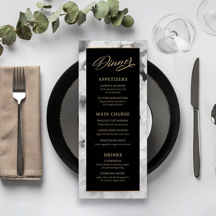 Floral Rehearsal Dinner Invitation Elegant Black Wedding Event Invite