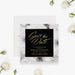 rehearsal dinner save the date card black floral wedding event-front